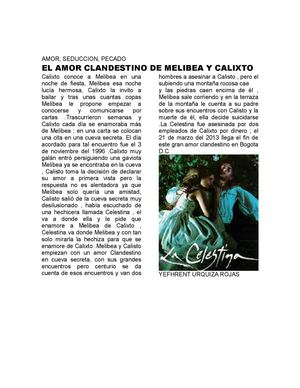 el amor clandestino de melibea y calisto