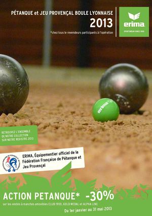 Catalogue Erima pétanque 2013