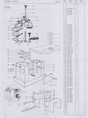 Vue éclatée pour Kity 628