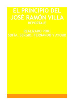 EL PRINCIPIO DEL JOSÉ RAMÓN VILLA