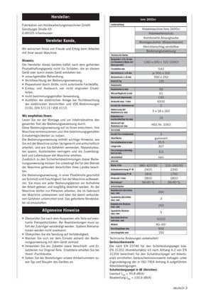 Notice de la HMS 2600 CI Innen West