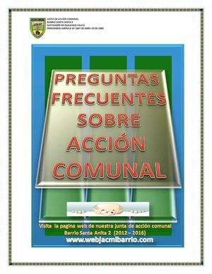PREGUNTAS FRECUENTES SOBRE ACCIÓN COMUNAL