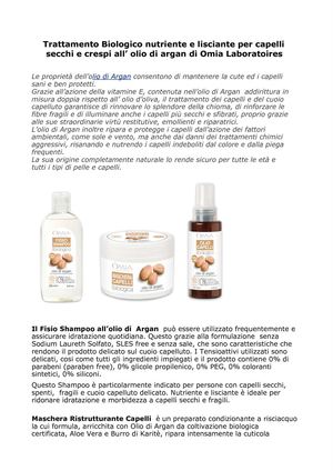 Olio argan Omia: Trattamento Biologico per capelli secchi e crespi