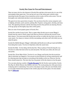 Scooby Doo Game for Fun and Entertainment