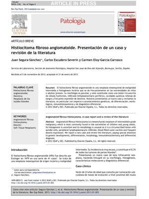 Histiocitoma  fibroso  angiomatoide.
