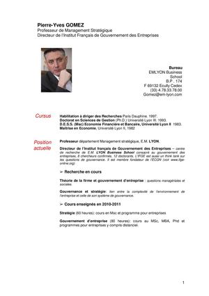 CV Pierre-Yves Gomez