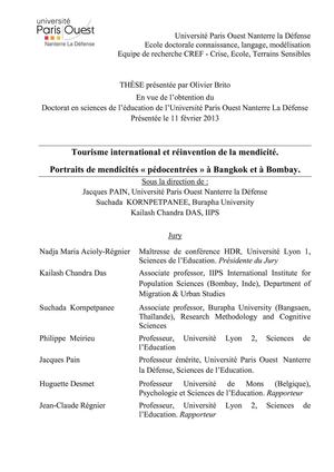 Tourisme international et réinvention de la mendicité. Portraits de mendicités « pédocentrées » à Bangkok et à Bombay.