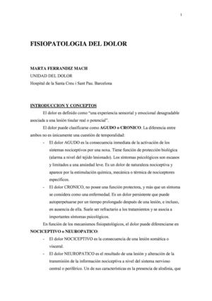 FISIOLOGÍA DOLOR