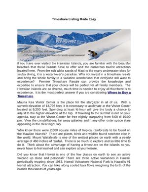 Where to Buy a Timeshare