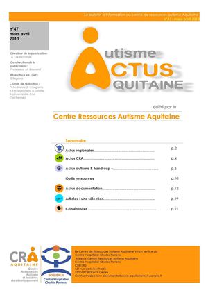 Autisme Actus Aquitaine n°47/2013