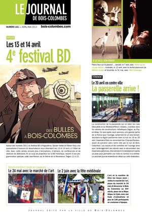 Le journal de Bois-Colombes JBC n°101 Avril 2013 /Mai 2013 