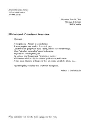 Lettres de motivation