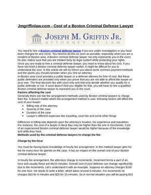 Jmgriffinlaw.com - Cost of a Boston Criminal Defense Lawyer