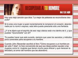 Como recuperar a tu hombre