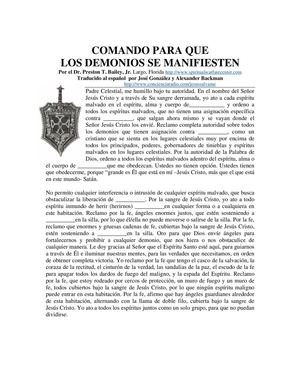 oracion  contra demonios