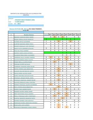 NOTAS DE MATEMÁTICAS PRIMER PERIODO 2013
