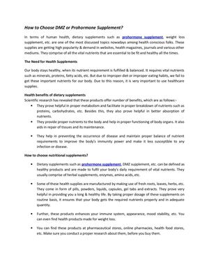 How to Choose DMZ or Prohormone Supplement?