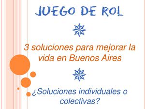 Juego de rol Buenos Aires 2