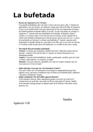 La bufetada de Narcís Oller