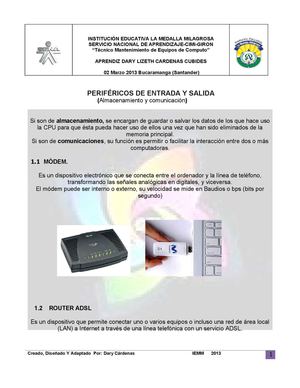 Periféricos De Entrada Y De Salida