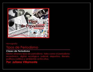 Tipos de Periodismo