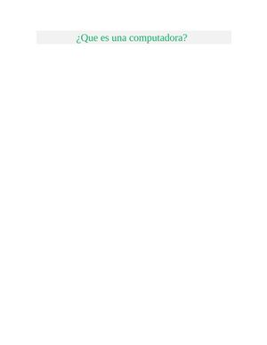 ¿la ciencia de la computadora?