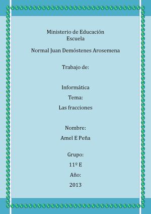 Las fraciones 