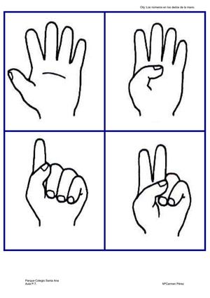 Cartas a los dedos (5 años)