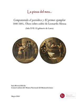 Pieza del mes: "Componiendo el periódico" y "El primer ejemplar", de Leonardo Alenza, 1840-1845