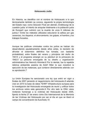 EL HOLOCAUSTO JUDIO.