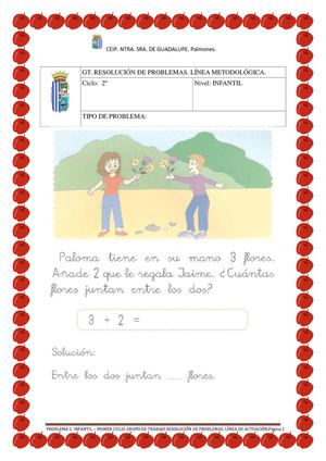 PROBLEMAS TALLER INFANTIL - PRIMER CICLO