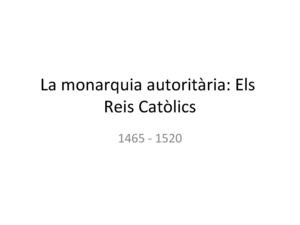La monarquia autoritària