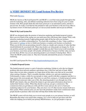 My Lead System Pro-Can You Make Money With It