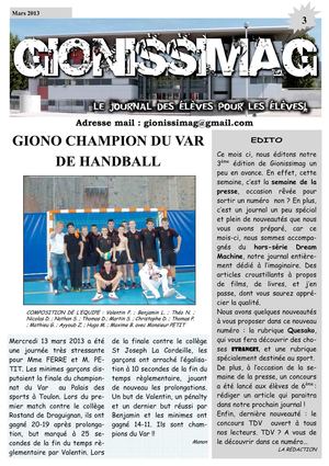 Gionissimag 03 - Mars 2013