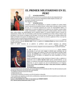 EL PRIMER MILITARISMO