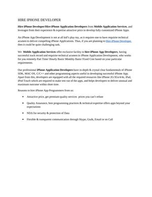 Hire iPhone Developer