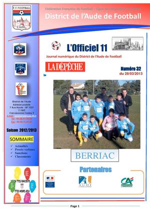 Journal Officiel n°32 du 28/03/2013