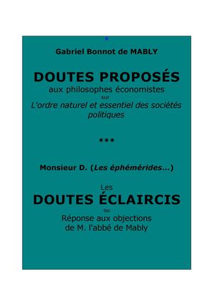 Mably, Gabriel de : Doutes proposés aux philosophes économistes. La Chine