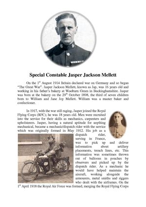 Special Constable 4222 Jasper Jackson Mellett