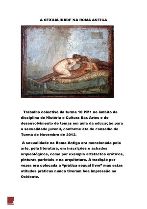 A SEXUALIDADE NA ROMA ANTIGA