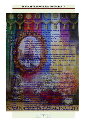 VOCABULARIO DE LA SEMANA SANTA 2013