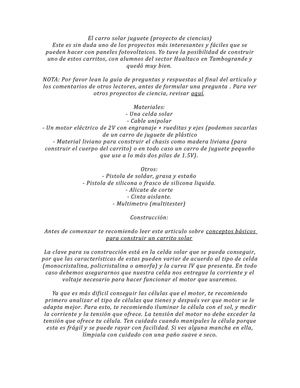 Carro solar de juguete