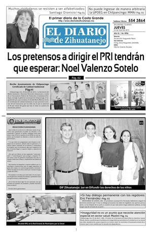 Edición Jueves 04 de Abril del 2013