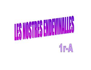 treball endevinalles 1r A