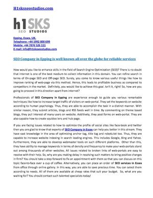 SEO Company in Epping is well known all over the globe for reliable services