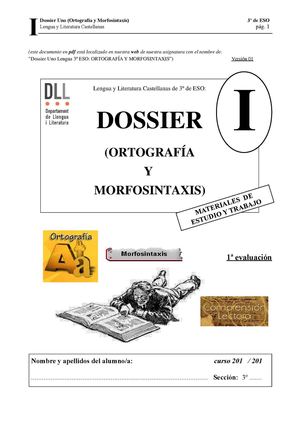 01.Dossier_UNO_Lengua_3o_ESO_ORTOGRAFIA_Y_MORFOSINTAXIS