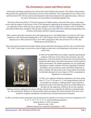 The chronometer and Online stopwatch