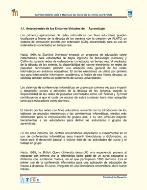 1.1 Antecedentes de aprendizaje línea