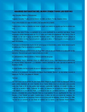 GRANDES BATERISTAS DEL MUNDO 