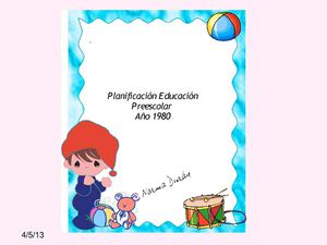 planificacion preescolar 1980